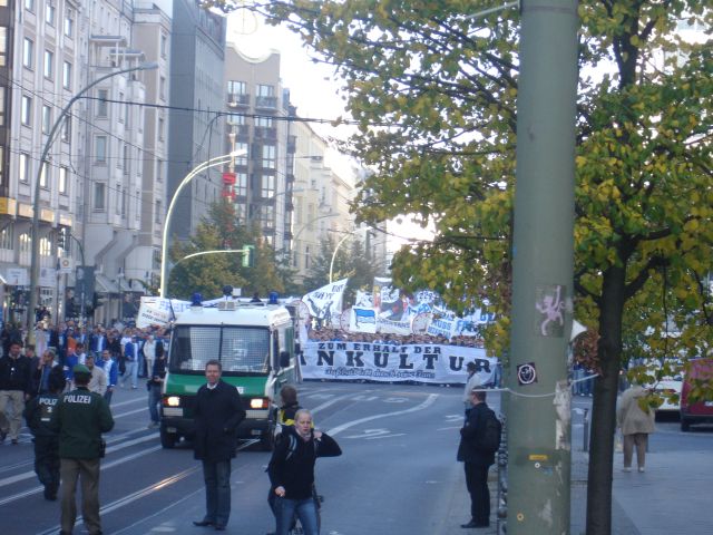 Polizeibegleitung auf der Demo