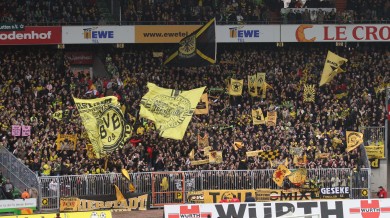 The BVB-fans in the Weserstadium