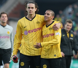 Zidan und Subotic hatten im Hinspiel Grund zum jubeln