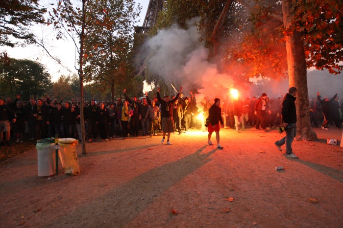 Flares and Fireworks to light the way of the Borussen