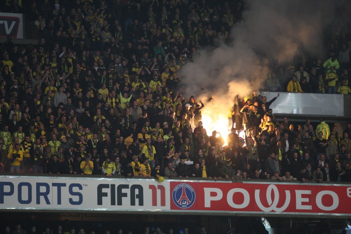 BVB supporters were spread all over the terraces